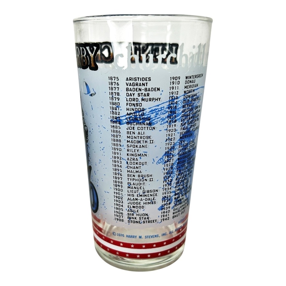 1976 Kentucky Derby Glasses Mint Julep Set of 3 Official Souvenir Harry Stevens - Picture 6 of 16